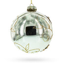 Fabric Flowers on Glass Ball Artistic Blown Glass Christmas Ornaments Ornament
