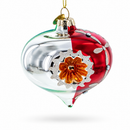 Retro Red Onion Vintage-Inspired Glass Christmas Ornament