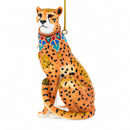 Regal Cheetah Glass Christmas Ornament