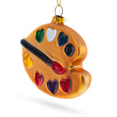 Artist's Palette Blown Glass Christmas Ornament