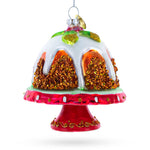 Glazed Cake Blown Glass Christmas Ornament