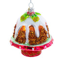 Glazed Cake Blown Glass Christmas Ornament