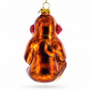 Monkey Video Gamer Glass Christmas Ornament