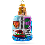 Landmarks of Los Angeles, California Blown Glass Christmas Ornament