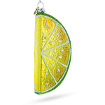 Slice of Lime Blown Glass Christmas Ornament