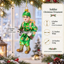 Soldier Glass Christmas Ornament