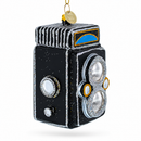 Vintage-Inspired Camera Glass Christmas Ornament