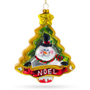 Snowman NOEL Christmas Tree Blown Glass Ornament