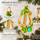 Irish Harp Glass Christmas Ornament