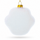 White Paw Glass Christmas Ornament