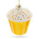 Pop Corn Cup Blown Glass Christmas Ornament
