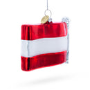 Waving Flag of Austria Blown Glass Christmas Ornament