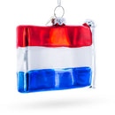 Waving Flag of Netherlands Blown Glass Christmas Ornament