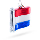 Waving Flag of Netherlands Blown Glass Christmas Ornament