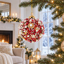 Luxury Pearl & Sequin Beaded Glass Christmas Ornament