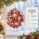 Luxury Pearl & Sequin Beaded Glass Christmas Ornament