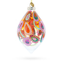 Copper Paisley Teardrop Glass Christmas Ornament