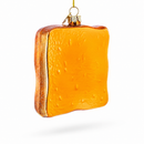 Egg on Toast Glass Christmas Ornament
