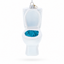 Quirky Toilet Glass Christmas Ornament