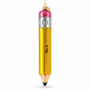 Pencil Glass Christmas Ornament