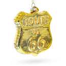 Iconic Route 66 Sign Glass Christmas Ornament