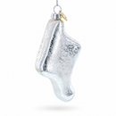 Silver Music Note Glass Christmas Ornament