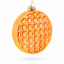 Blueberry Waffle Glass Christmas Ornament