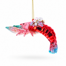 Glam Lobster Glass Christmas Ornament