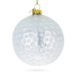 Textured Golf Ball Blown Glass Christmas Ornament