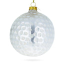 Textured Golf Ball Blown Glass Christmas Ornament