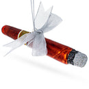 Premium Cigar with Box Blown Glass Christmas Ornament