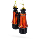 Adventurous Binoculars Blown Glass Christmas Ornament