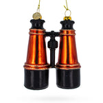 Adventurous Binoculars Blown Glass Christmas Ornament