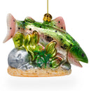 Rainbow Trout Blown Glass Christmas Ornament