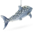 Stunning Beaded Shark Blown Glass Christmas Ornament
