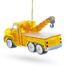 Rescue Tow Truck Blown Glass Christmas Ornament