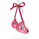 Elegant Pink Bra Blown Glass Christmas Ornament