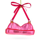 Elegant Pink Bra Blown Glass Christmas Ornament
