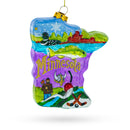 Minnesota Landmarks Blown Glass Christmas Ornament