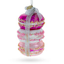 Gift Wrapped Macarons Blown Glass Christmas Ornament