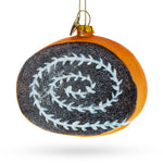 Chocolate Roll Cake Blown Glass Christmas Ornament