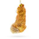 Wild Fox Blown Glass Christmas Ornament