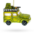 Off-Road Safari Adventure Vehicle Glass Christmas Ornament