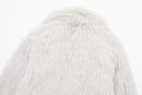 Women's Clothing Artificial Fur Warm Three-quarter Coat Thick Coat Top