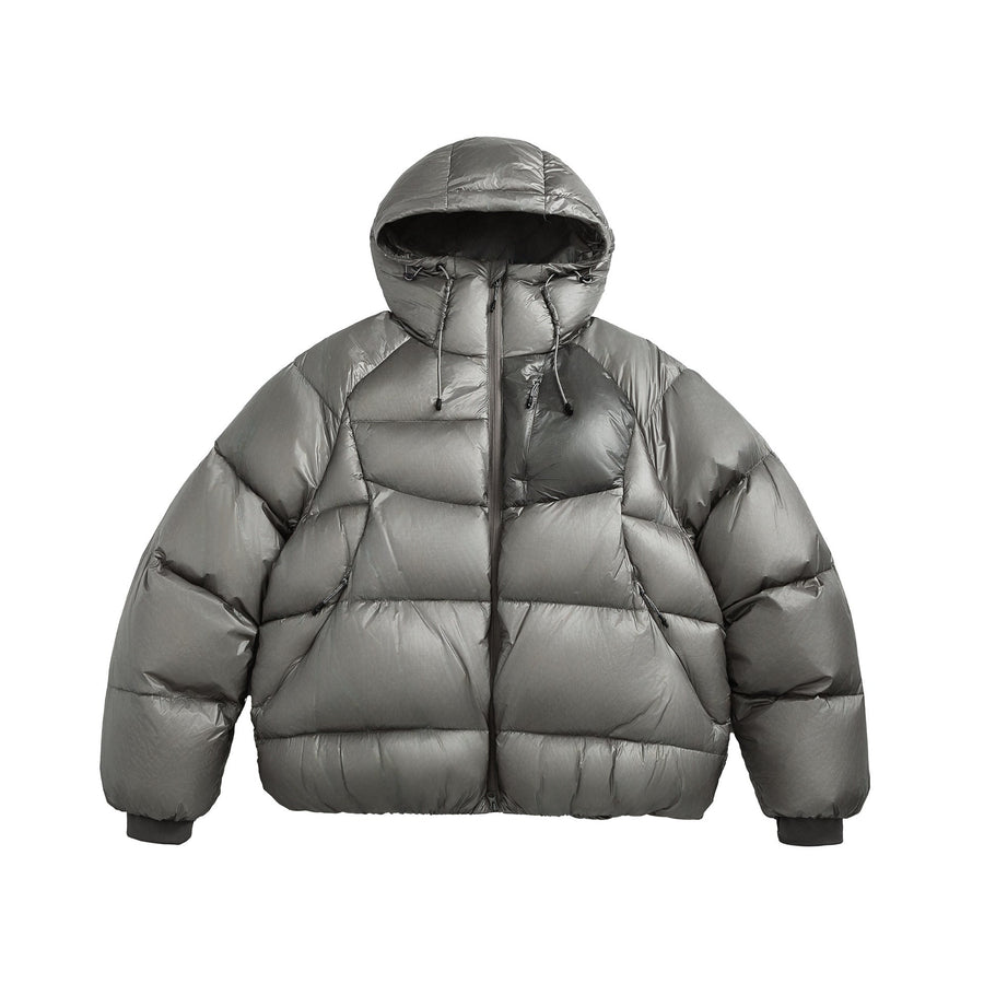 Water-repellent Quilted Hooded Insulated Down Jacket