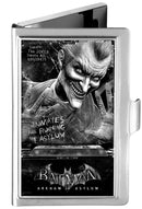 Business Card Holder - SMALL - BATMAN ARKHAM ASYLUM Joker Pose Brushed Silver