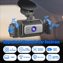 4-Channel Car Dash Cam | 1080P Front, Side/Rear Views, Night Vision & Parking Monitor