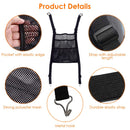Car Mesh Organizer 3 Layer Seat Back Net Pocket Bag Cargo Elastic Tissue Purse Holder Driver Storage Netting Pouch Barrier of Backseat for Kids Pets