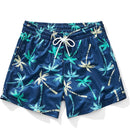 Casual Mens Wide-leg Printed Pinhole Shorts