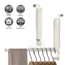 2Pcs Over The Door Hanger Hooks For Clothes Foldable Clothes Drying Rack For Laundry Coats Towels Portable Clothing Hanger Hook For 1.81In Thickness D